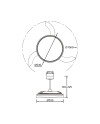GLASS FAN * PLAFÓN / VENTILADOR 53 CM - BLANCO-TRANSPARENTE